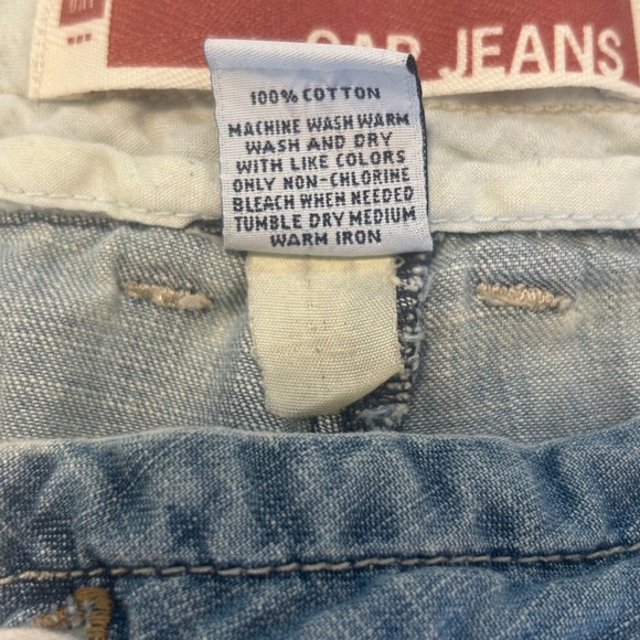 GAP Jeans Womens Sz 18 Wide Leg Cropped Capris Light Wash Denim Drawstring READ - Picture 4 of 6